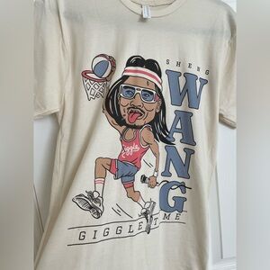 NEW Sheng Wang Cream Graphic T-Shirt